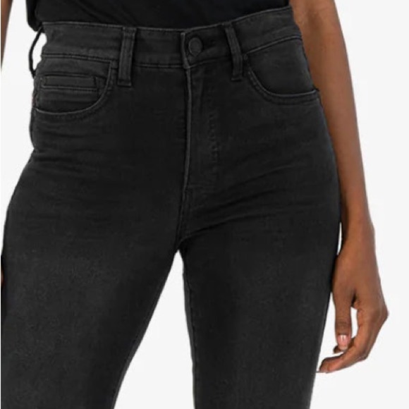 NWT Kut From The Kloth High Rise Fab Ab Ankle Skinny Raw Hem (Washed Black) - Picture 4 of 16